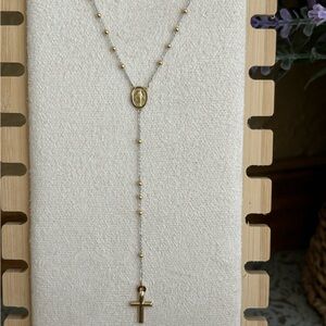 18K Real Gold Rosary